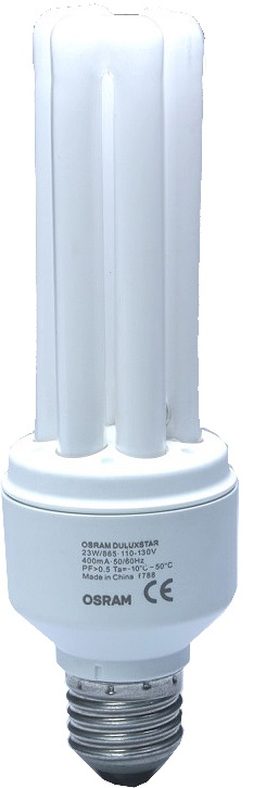 LAMP ENERGY SAVING COMPACT FL, 240VAC 5W E27 T4-2U 40X120MM