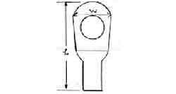 TERMINAL LUG NON-INSULATED, ROUND HEAD 22MM2 HOLE DIA 10MM