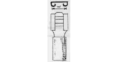 TERMINAL LUG INSULATED, RECEPTACLE 1.25MM2 W:6MM RED