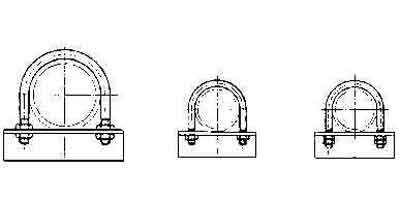 U-BOLT STEEL PIPE 200A M20