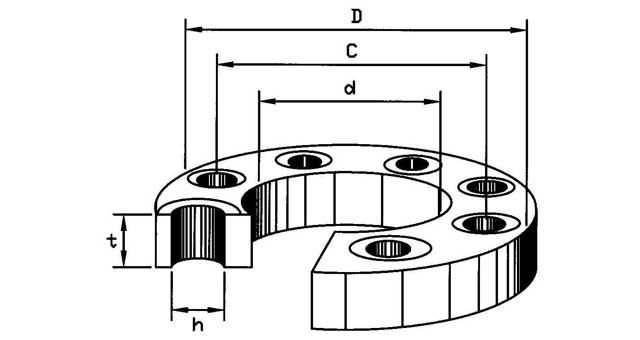 FLANGE CARBON STEEL SLIP-ON, DIN2573 PN6 150MM