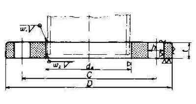 [734610] FLANGE STEEL WELDING SLIP-ON, FLAT FACE B-2220 5KG-100MM