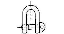 [8726302] SHACKLE STRAIGHT EYE BOLT, UNGALV JIS-SC 18MM SWL 2.0TON