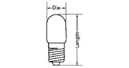 [790540] LAMP PILOT TUBULAR CLEAR E-10, 24V 2W 10X28MM