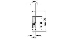 [790750] LAMP TELEPHONE INDICATOR T4.6, (20) 24V 20MA 4.6X22MM